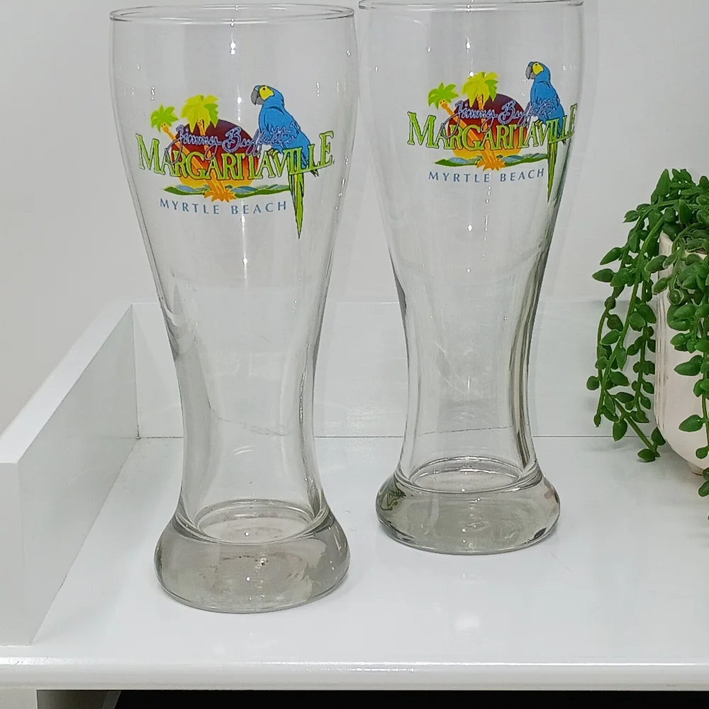 Jimmy Buffet Set Of 2 Myrtle Beach Margaritaville 20oz Pint Glasses